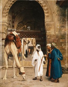 アラブ人の間の紛争;紛争「アラベス」、1872年 作： Jean Leon Gerome