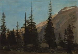 高山の風景：ハンデッグ、スイス、1850年代。 作： Jean Leon Gerome