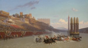 戦車レース、1876 作： Jean Leon Gerome
