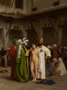 奴隷市場。約1867 作： Jean Leon Gerome