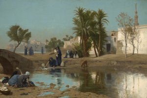 水を引く女性たち、1873年頃-75 作： Jean Leon Gerome
