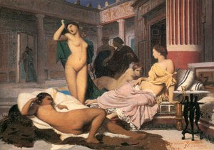 ギリシャのインテリアスケッチ、1848年。 作： Jean Leon Gerome
