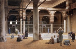 Interieur de mosquee en 1870 par Jean Leon Gerome ロチェスター大学記念美術館 作： Jean Leon Gerome
