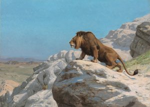 時計のライオンc。 1885年。 作： Jean Leon Gerome