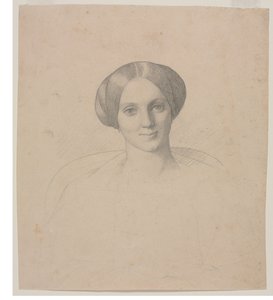 女性の肖像画の頭、1800年代。 作： Jean Leon Gerome