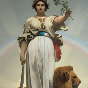 ジェローム・ジャン・レオン（1824 - 1904）の「共和国」（アレゴリー - 1848年）；Mairie des Lilas 作： Jean Leon Gerome