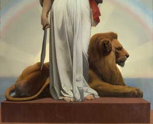 ジェローム・ジャン・レオン（1824 - 1904）の「共和国」（アレゴリー - 1848年）；Mairie des Lilas 作： Jean Leon Gerome