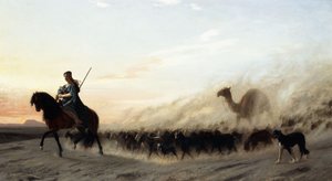 シリアの羊飼い、1865 作： Jean Leon Gerome