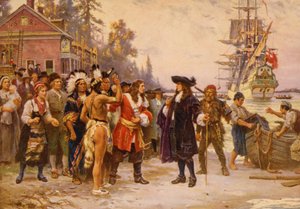 ウィリアムペンの着陸、1930年頃 作： Jean Leon Gerome Ferris