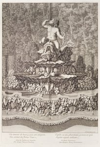 ヴェルサイユでのガスパルマーシーによるキューピッドの噴水、1676年 作： Jean Lepautre