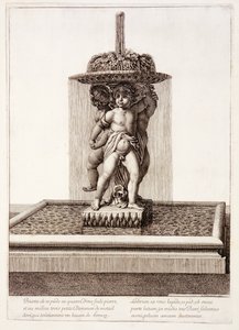 1672年のベルサイユに3人の金色のダンサーがいる噴水 作： Jean Lepautre