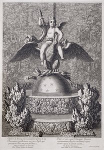 1677年、ベルサイユにあるピエールルグロスの王室の天才を代表する子供がいる噴水