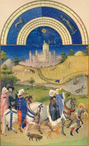 8 月 - シャトー デタンプ、15 世紀、1939 年。 作： Jean Limbourg