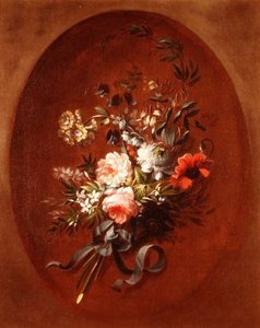 薔薇やポピーなどの花束 作： Jean Louis (attr. to) Prevost