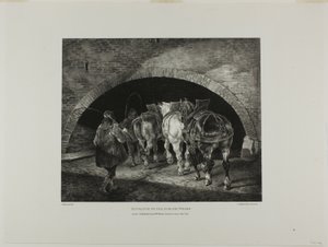 アデルフィ埠頭の入り口、11枚目、『人生と石から描かれた様々な題材』（イギリス組曲）より 作： Jean Louis André Théodore Géricault