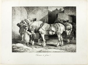 牧場の馬 作： Jean Louis André Théodore Géricault