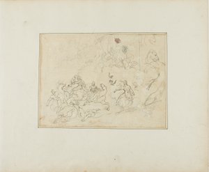 騎兵隊の戦いのスケッチ 作： Jean Louis André Théodore Géricault