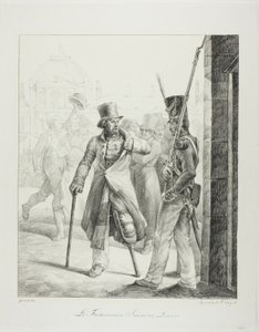 ルーブル美術館のスイスの歩哨 作： Jean Louis André Théodore Géricault