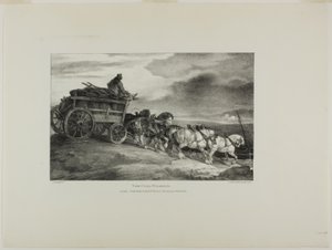 生と石から描かれた様々な主題（イギリス組曲）より「炭車」、第7巻 作： Jean Louis André Théodore Géricault