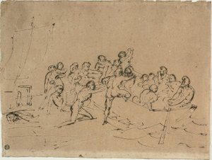 メデューサのいかだの生存者の救出 作： Jean Louis André Théodore Géricault