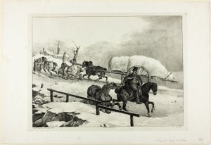 坂道を上るワゴン 作： Jean Louis André Théodore Géricault