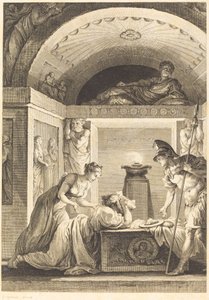 エフェソスの婦人 作： Jean Louis Delignon and Antoine Jean Duclos after Jean Honoré Fragonard