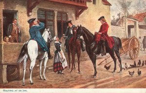 旅館での休憩 作： Jean Louis Ernest after Meissonier