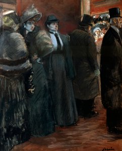 19世紀後半または20世紀初頭の劇場のロビー。 作： Jean Louis Forain