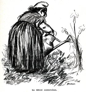 1900年以前に新聞「Psst...！」に掲載された反ユダヤ主義者の絵。" 作： Jean Louis Forain