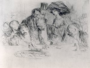 ギャンブルテーブルで、1925年。 作： Jean Louis Forain