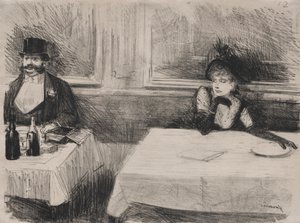 レストランで 作： Jean Louis Forain