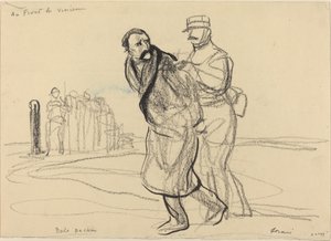 ヴァンセンヌ戦線にて。Bolo pacha, c. 19141919. 作： Jean Louis Forain