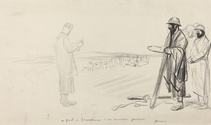 シャンパーニュの前で - 最後の祈り 作： Jean Louis Forain