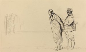 ヴァンセンヌ戦線にて。Bolo pacha, c. 19141919. 作： Jean Louis Forain