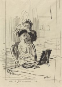 前衛的なペルシャの女の子 作： Jean Louis Forain
