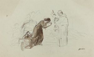 ルルドのベネディクト（1912年頃）。 作： Jean Louis Forain