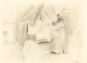 朝食（横皿） 作： Jean Louis Forain