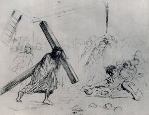 十字架を運ぶキリスト、1925年。 作： Jean Louis Forain
