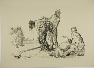 服を脱がされたキリスト 作： Jean Louis Forain