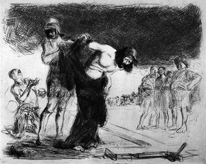 衣服を脱がされたキリスト、1925年。 作： Jean Louis Forain