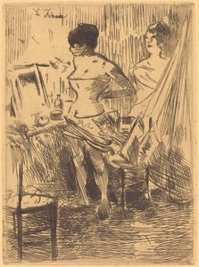 更衣室のダンサー 作： Jean Louis Forain