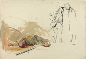 死んだドイツ兵、c。 19141919. 作： Jean Louis Forain