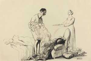 兵役から除隊、c。 19141919. 作： Jean Louis Forain