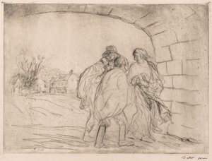 金庫室の下で遭遇 作： Jean Louis Forain