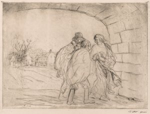 地下室での遭遇。 作： Jean Louis Forain