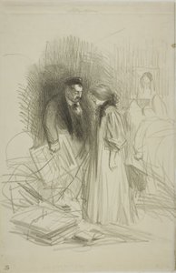 "まだ倒す勇気はない...彼を傷つけすぎる" 作： Jean Louis Forain