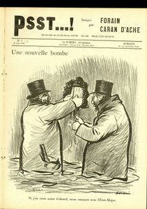 ジャン・ルイ・フォラン（1852-1931）が描いた「Psst...」のイラスト。 作： Jean Louis Forain