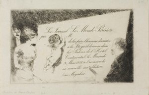 新聞 "ル・モンド・パリジャン "からの招待状 作： Jean Louis Forain