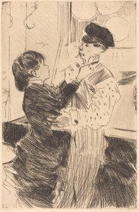 クラバットを結ぶ 作： Jean Louis Forain