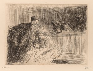 LAvocat被告人に話しかけます。 作： Jean Louis Forain